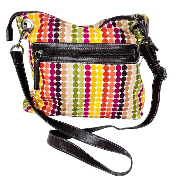 Franco Sarto Polka Dot Crossbody Bag w/ Handbag Set Multicolor Boho Fall Colors - Picture 3 of 16